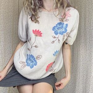 Vintage Alfred Dunner Blouse with Shoulder Pads – Size 1X